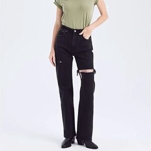 Black High Rise 90s Relaxed Jeans (size 16/33) - Abercrombie & Fitch